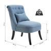 Armchair Living Room Relaxing Chair Lounge Chair Resting Chair with Back Cushion, Wooden Legs, Reading Chair with Linen Look