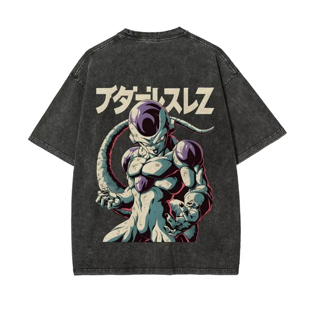 

Dragon Ball Printed Short Sleeve TShirt Casual Summer Wear Mens Street Clothing Mens TShirt Washed and Old New Cotton M
