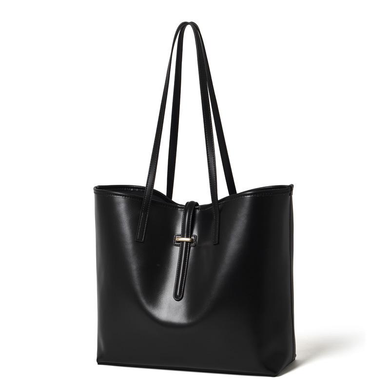 Genuine Leather Large Capacity Tote - Luxury Casual Shoulder Bag for Women & Mothers