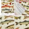 2D FLAT PRINTING 2pcs Curta (Without Rod) Colorful Fish Illustration Chic Minimalist Curta Versatile 100% Polyester