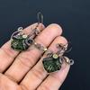 Moldavite Earrings, 999 Copper Wire Wrapped Gemstone Jewelry, Handmade  Earrings For Mother Day