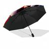 Christmas Magic Scene Outdoor Automatic Umbrella Compact 8-Rib Lightweight Compact Design Travel Essential Elegant Umbrella Wedding Party Gift