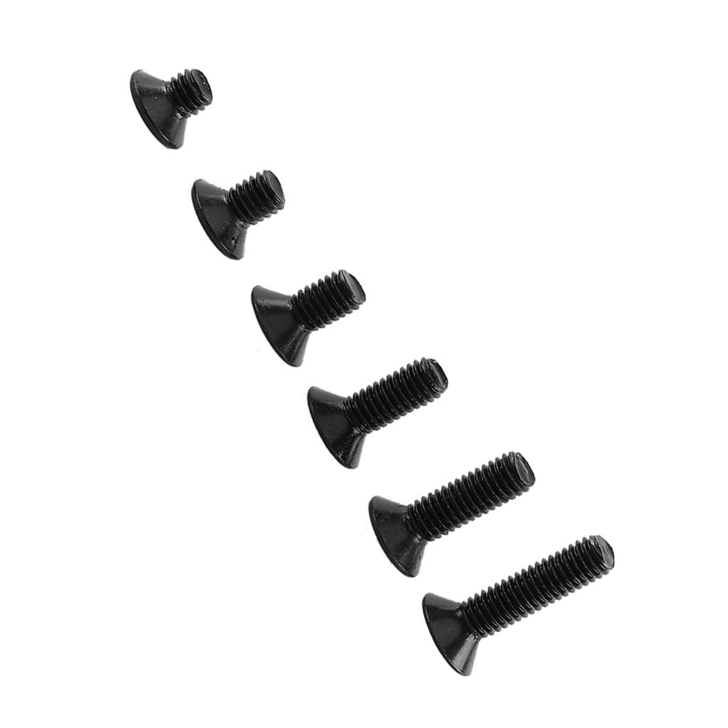 M3 Black Alloy Steel Hex Socket Screws Bolt With Hex Nuts Washers Assortted Set(Flat head)