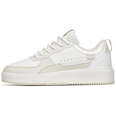 Buty skate damskie niskie z nasadką na mleko antypoślizgowe odporne na ścieranie biało-szare 922228012-3