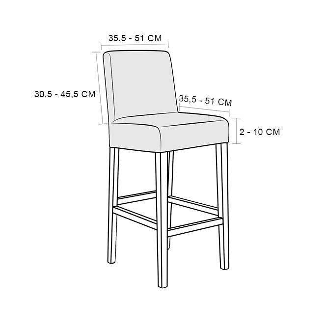 Cover For A Bar Stool, Jacquard, Cream
