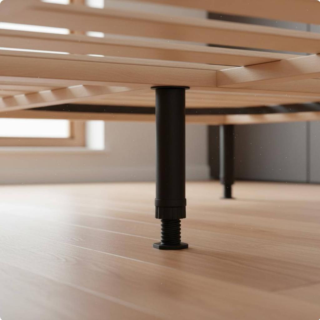 Adjustable Bed Frame Leg Easy Installation Bed Slat Center Support Telescopic Furniture Foot Sturdy Duty Non-Slip Base