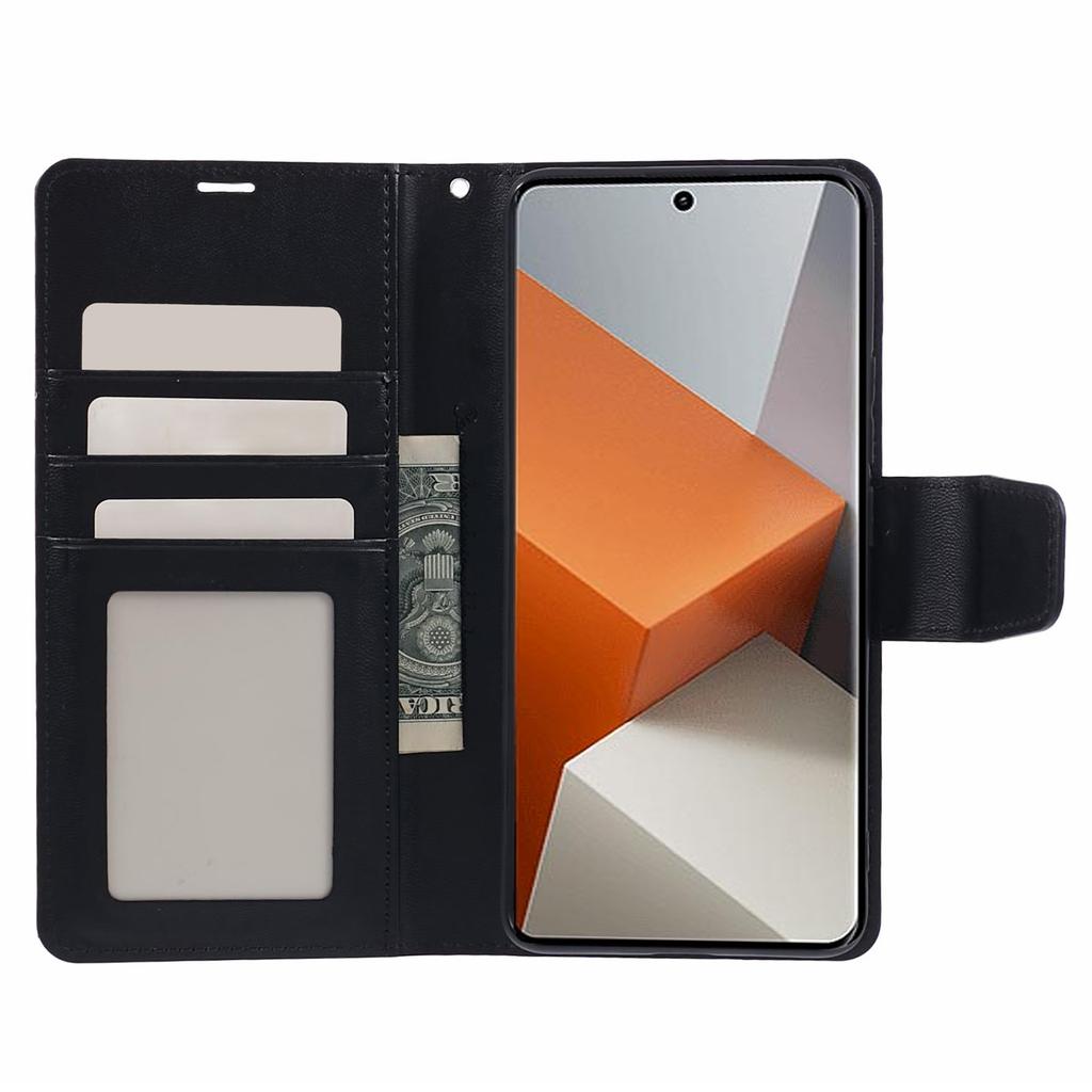 HANMAN Mill Series for Xiaomi Redmi Note 13 Pro+ 5G Case PU Leather Wallet Phone Stand Cover