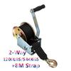 Black 1200LBS/544KGS Hand Winch Gear 2-Way Synthetic Boat Tailer Camper With 8M Strap