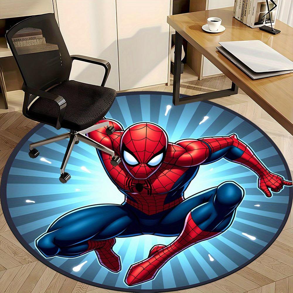 

1pc Spider-Man Cartoon Design Round Rug - Office Carpet, Non-Slip Mat for Under Chair, Home Decor for Bedroom and Living Room -0412187 80cm by 80cm