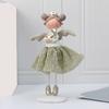 Cute Long Leg Girl Figurine Sculpture Resins Craft Standing Girl Statue Book Shelves Table Ornament Home Desktops Decors