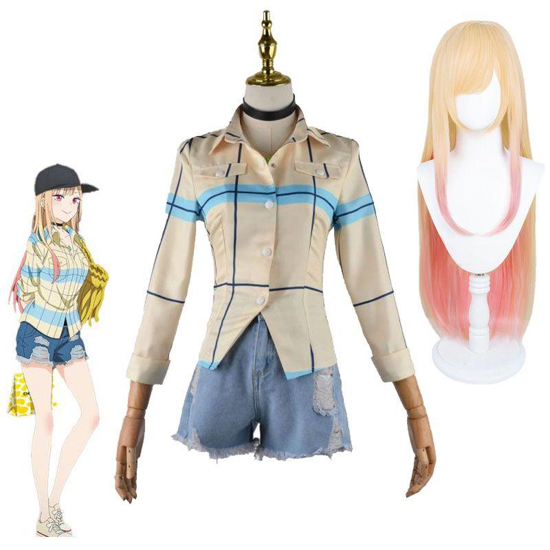 Dressup Anime My Darling Cosplay Costume Cos Wig Maid Party Girls Tie Collar