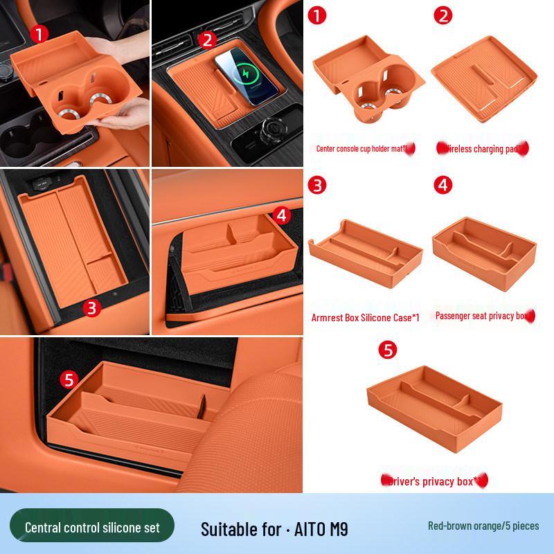 Essential Silicone Mat Set for AITO M7, M8, M9 Interior Decoration - Fits 26 Models