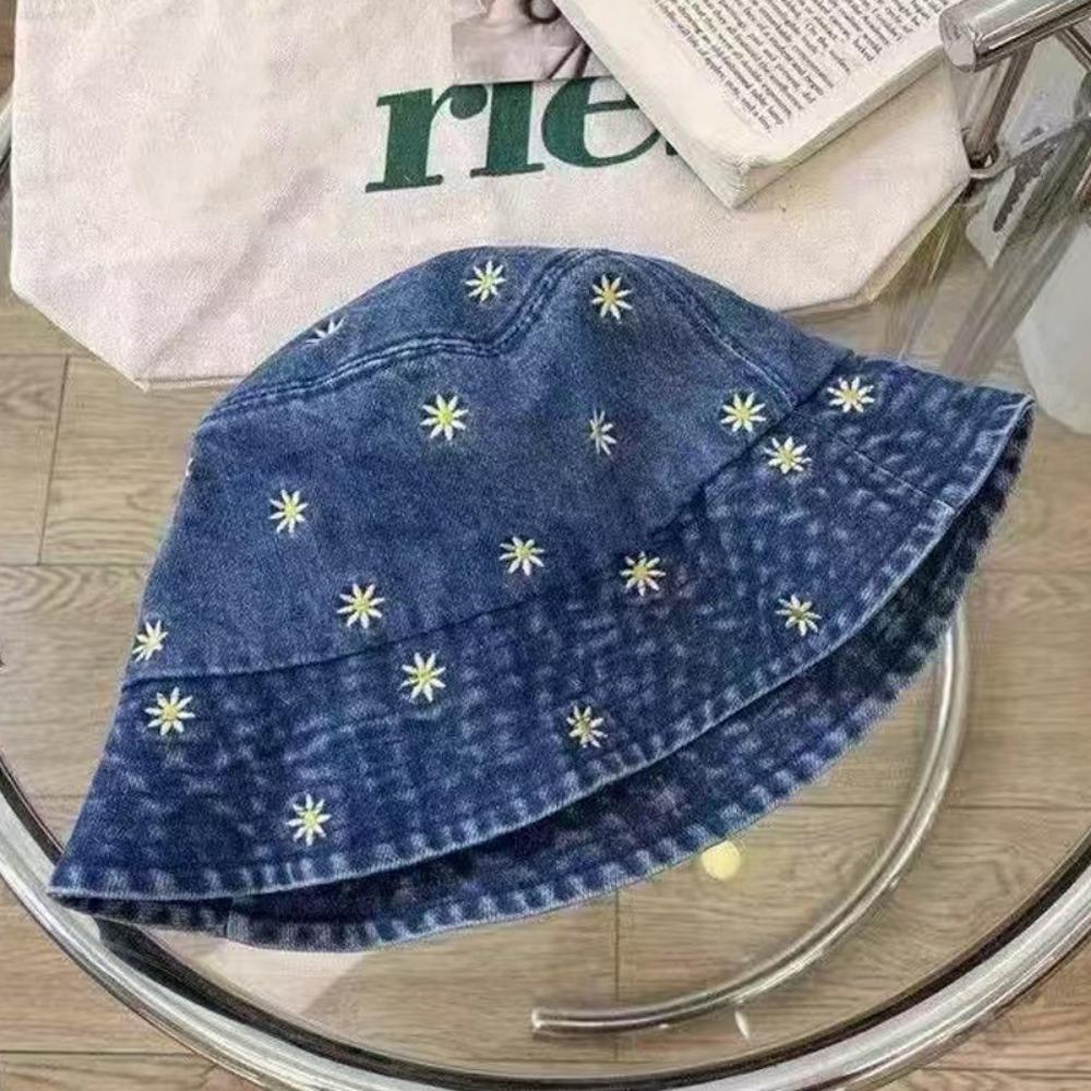 Unisex Cotton Bucket Hats Summer Men Denim Beach Cap New Fabric Sunbonnet