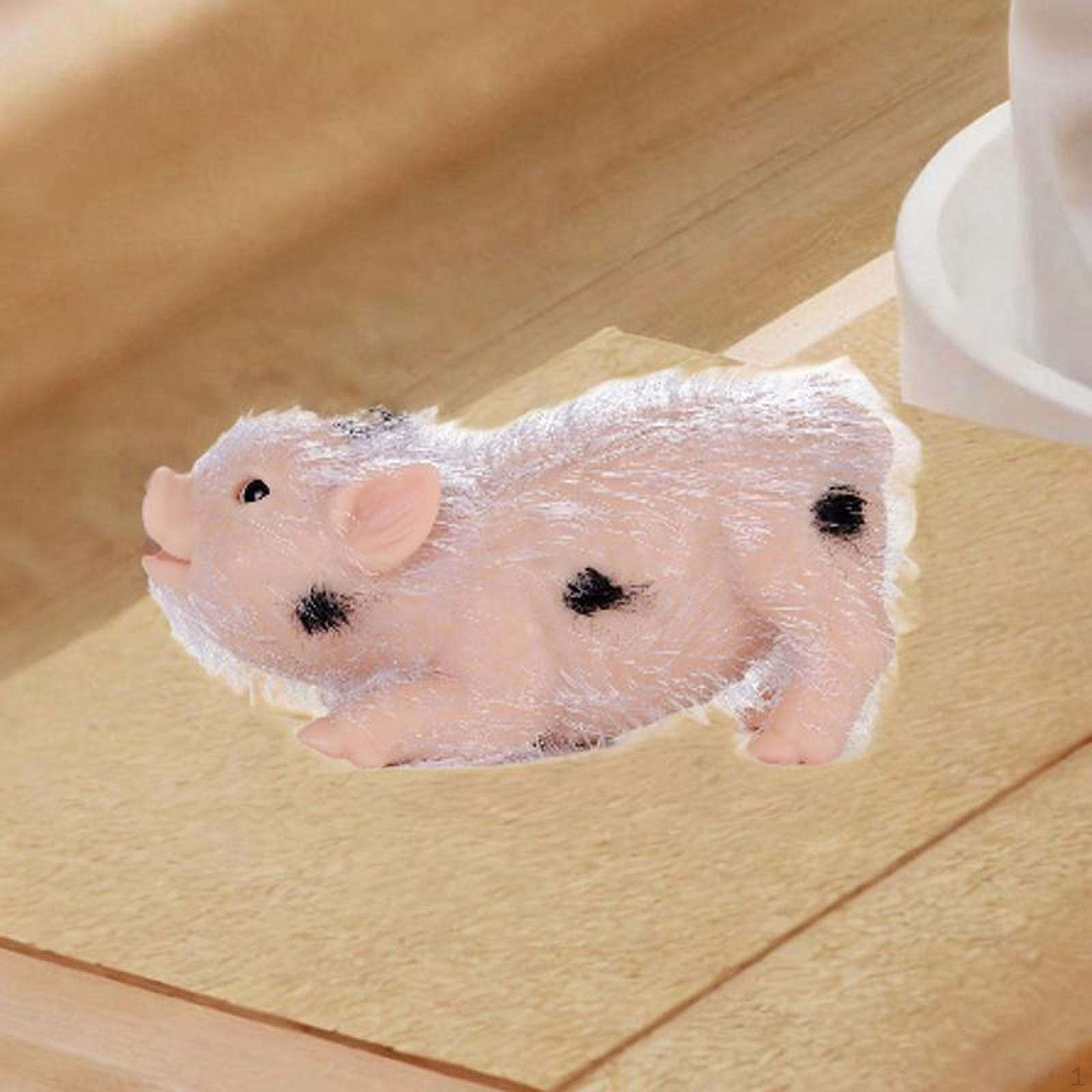 

Мини силиконовый поросенок, кукла-животное-свинка, сенсорная игрушка, мягкое тело, миниатюра Reborn, для дома small polka dot