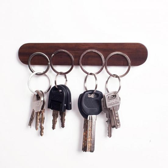 Key Holder Strong Magnetic Natural Beech Home Wall Decoration Key Organizer for Home