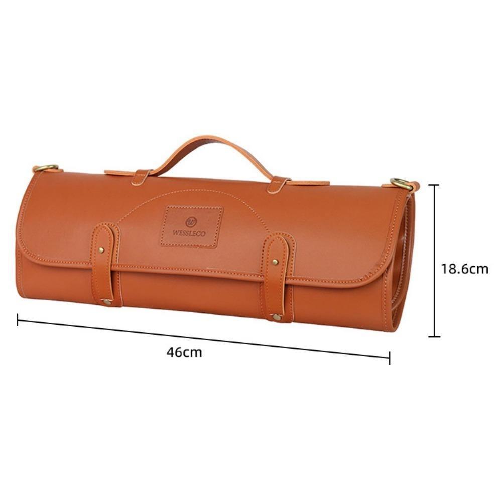 Outdoor Leather Knife Bag, Chef Knife Bag, Cowhide Knife Bag, Outdoor Camping Bag