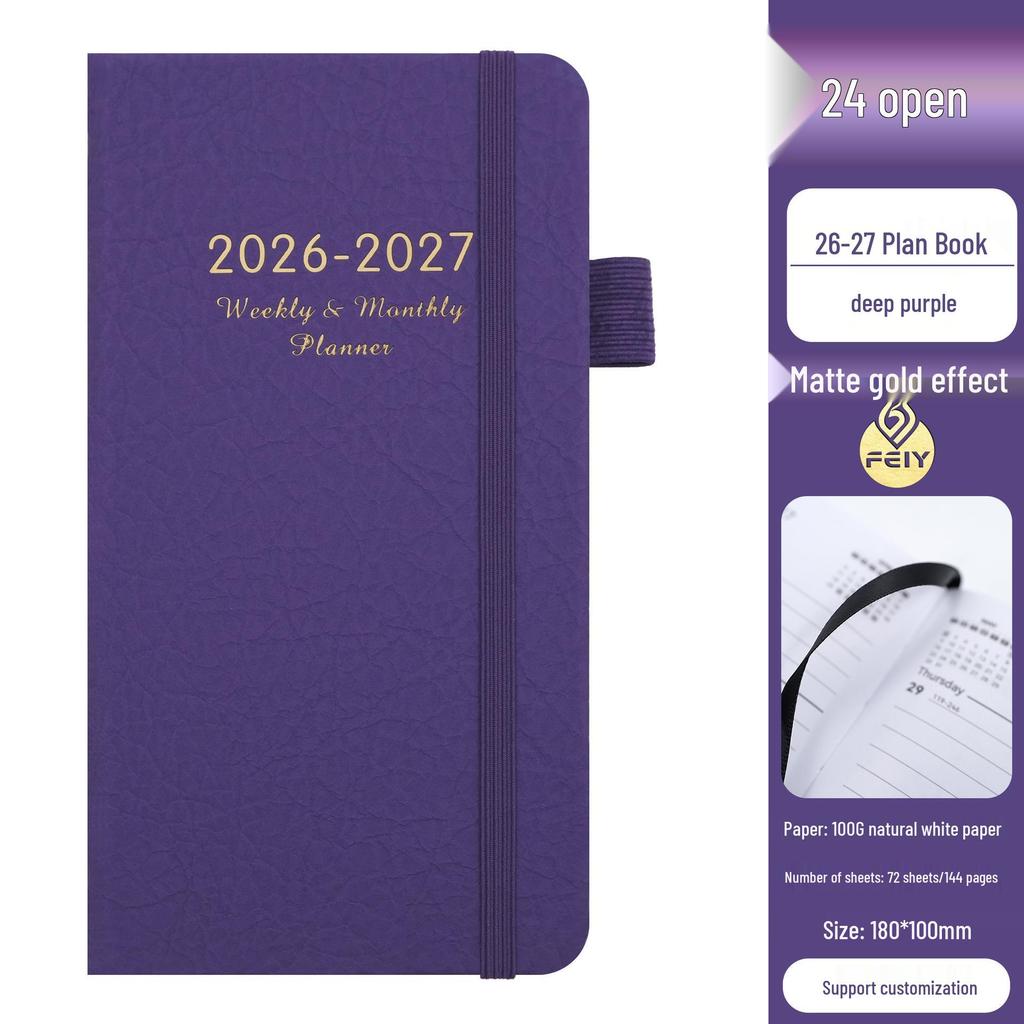 26-27 Mid-Year Weekly Pocket Planner - Compact English Schedule Notebook, 24K Pages.