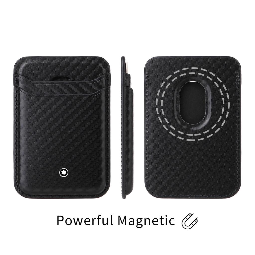 Magnetico Forte Magnetico Forte per IPhone 17 16 15 14 13 12 Pro Max Per Portafoglio Magsafe Tasca Slot per Schede in Fibra di Carbonio