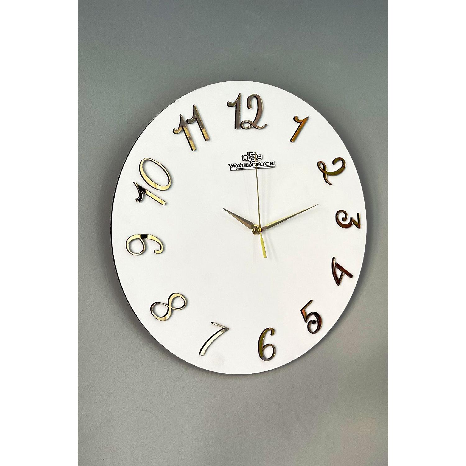 

Декоративные зеркальные настенные часы из оргстекла с турецкими цифрами и бесшумным механизмом 37x.37см (белое золото)