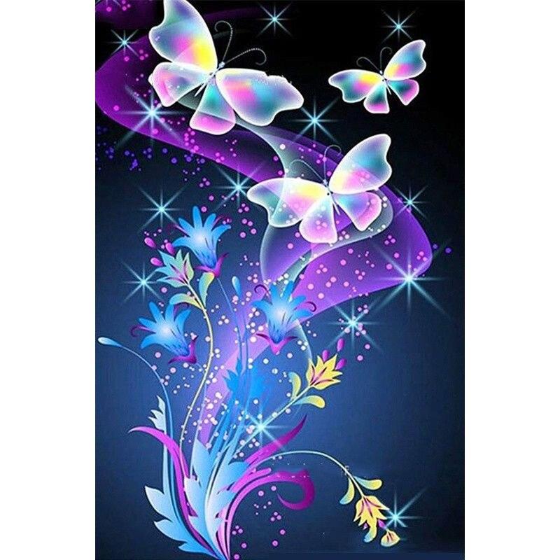 Diamond Painting Full Round Butterfly For Kids 5D Diy Diamond Embroidery Sale Animal Mosaic Handicraft