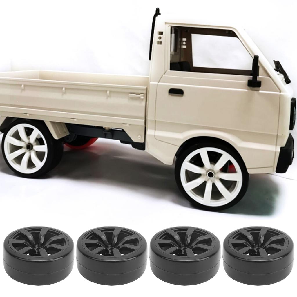 4Pcs 63mm RC Rubber Tires Drift Tyres Replacement Fit for WPL D12 (015BL) RC Car