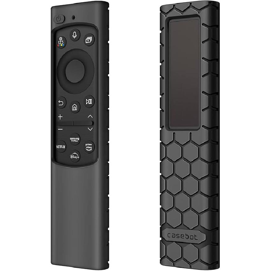 Защитный чехол Fintie для умного пульта ДУ Samsung с солнечной батареей BN59-01388A BN59-01385 BN59-01386 BN59-01391, Легкий, Безопасный для детей, Противоскользящий чёрный
