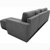 PHARELL 5/6 Seater Panoramic Convertible Sofa - Anthracite Corduroy Fabric - Storage Box - L297xP155xH85cm