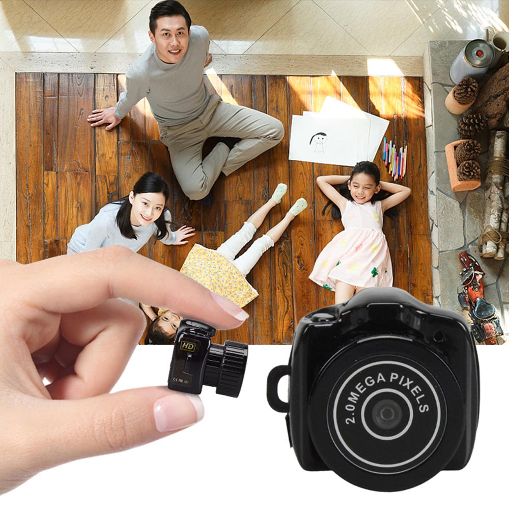 Y2000 Tiny Camera HD Video Audio Recorder Car Sport Micro Cam Webcam With Mic 20W Camcorder Small DV DVR Security Secret Nanny