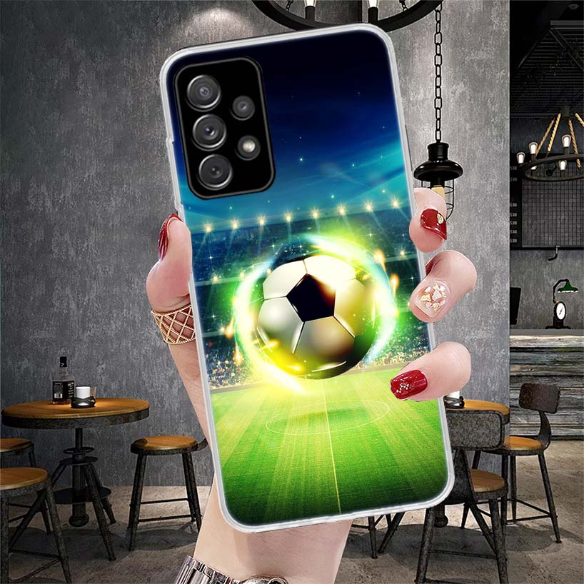 Football Soccer Ball Design Phone Case For Samsung Galaxy A12 A22 A32 A52 A72 A02S A51 A50S A71 A70 A31 A20S Note 20 Ultra S10 A