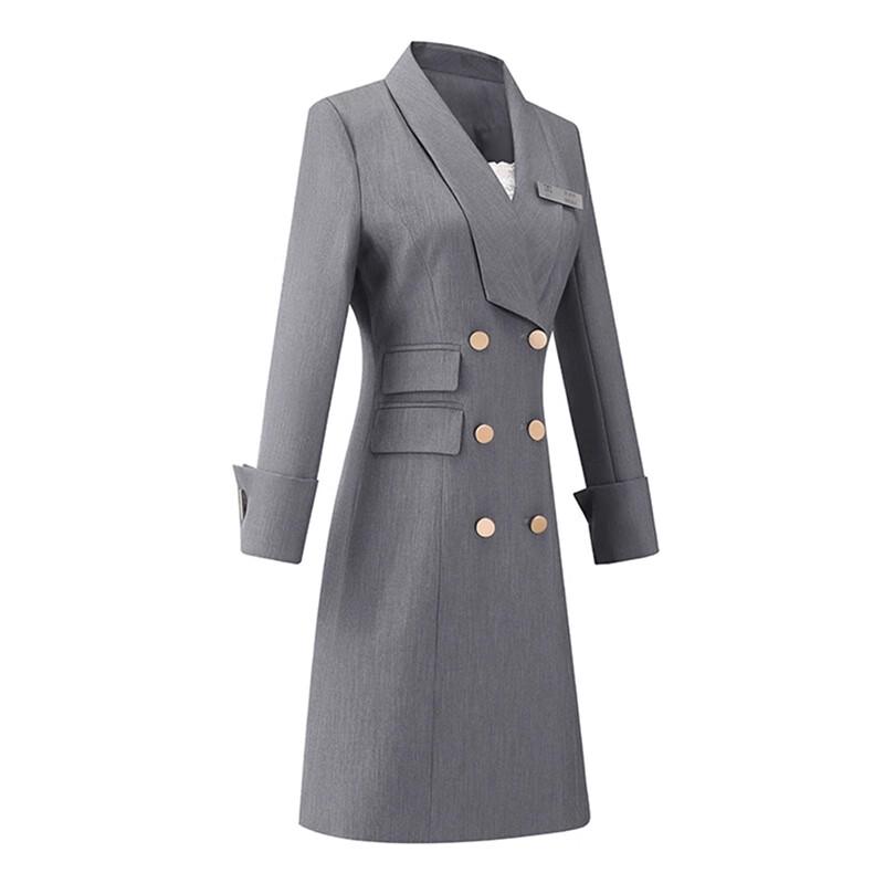 Tluoman Women's Double-Breasted Suit Dress