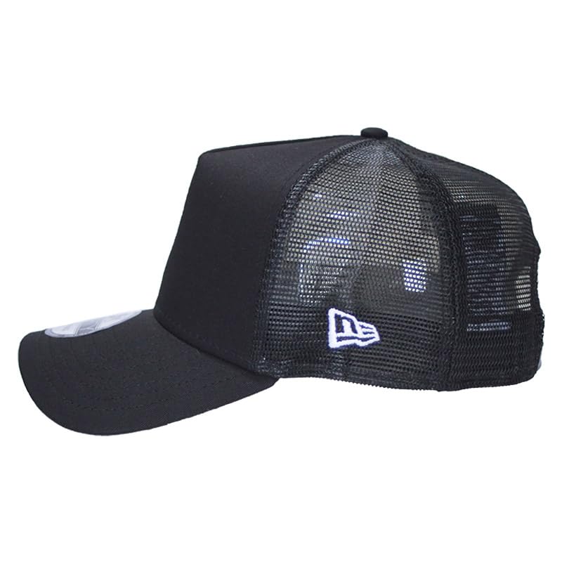 New Era Cap 9FORTY Mesh Baseball Cap Side Logo Plain Black NE205