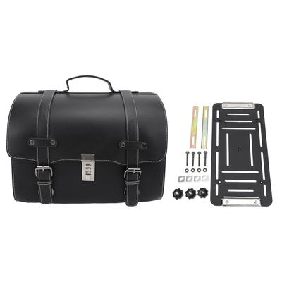 Borsa Posteriore da Moto 18L Rilascio Rapido Pelle PU Alta Capacità Impermeabile Bagaglio da Viaggio per Moto