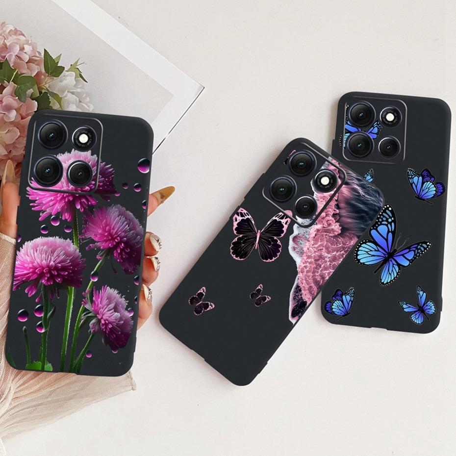Fashion Crown Letter Case For Motorola Moto G86 G86Power Soft Black Silicone Back Cover For Moto G 86 G86 Power 5G Phone Cases