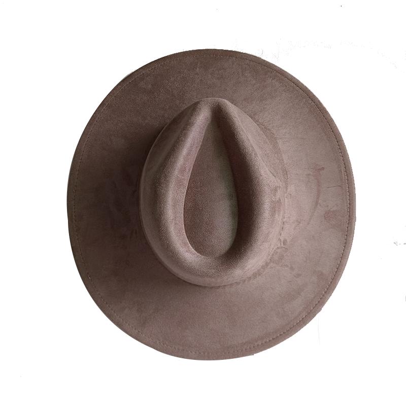 For Burning Vegan Suede Fedora Rancher Hats Blank Hats Multicolor Heart Shaped Top 9.5Cm Brim Unisex Jazz Hat Church Hat
