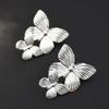 Women's Double Layers Butterfly Long Tassels Rhinestone Hook Linear Earrings