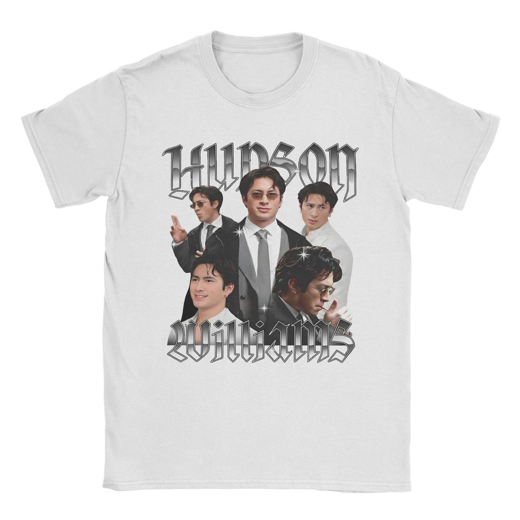 2026 Women Unisex Hudson Williams TShirts for Unisex Novelty Tee Shirt Round Collar Short Sleeve T Shirts Classic Clothing