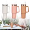 40oz Insulated Stainless Steel Tumbler With Handle Lid Straw Coffee Mug Termos Cup Cold Drink