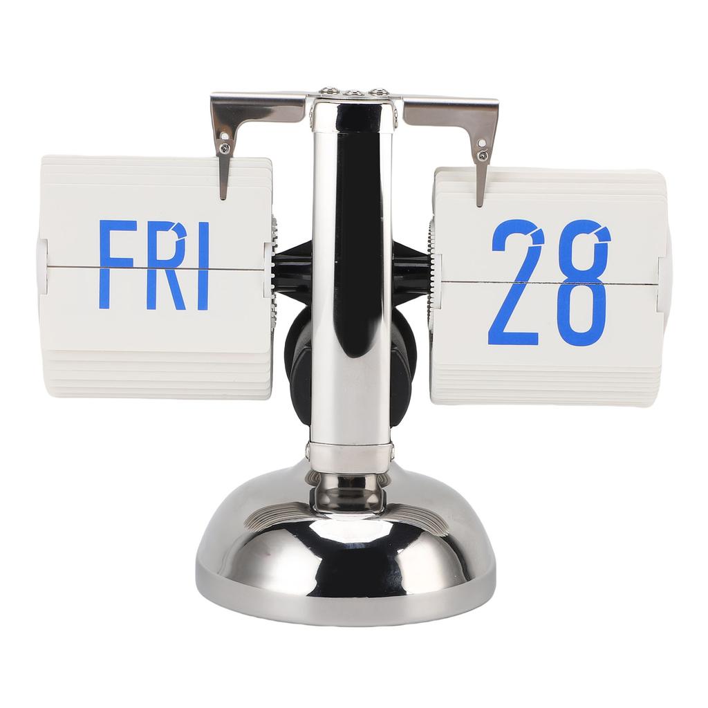 Flip Desk Clock 12 Hours Vintage Minimalist Digital Display Battery Operated Automatic Mechanical