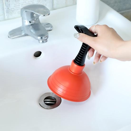 Durable Rust-Resistant Sink Plunger with Non-Slip Handle for Easy Bathroom and Home Unclogging