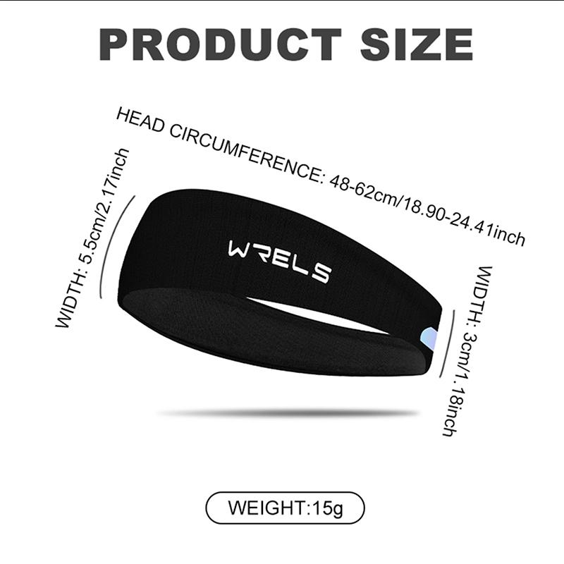 WRELS Sports Headband Wicking Workout Workout Sweatband Non Slip for Running Fitness Yoga Cycling Sport Sweatband for Men Women