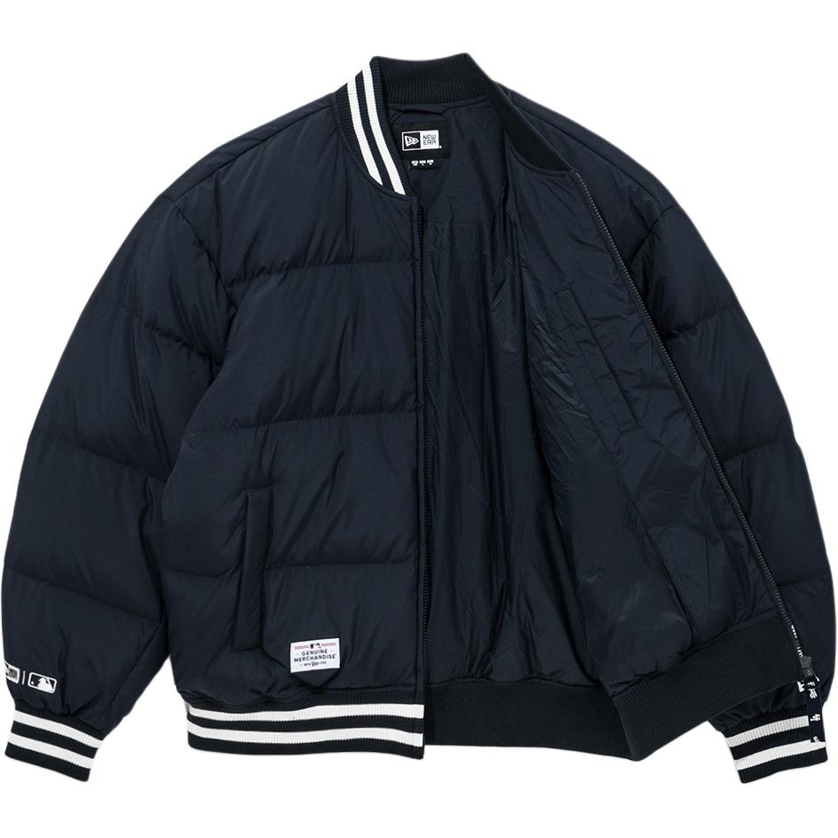 New Era FW24 MLB Los Angeles Dodgers Fitted Zip Simple Versatile Baseball Collar High-Value Loose Down Jacket Unisex outerwear Navy-Blue 14397960