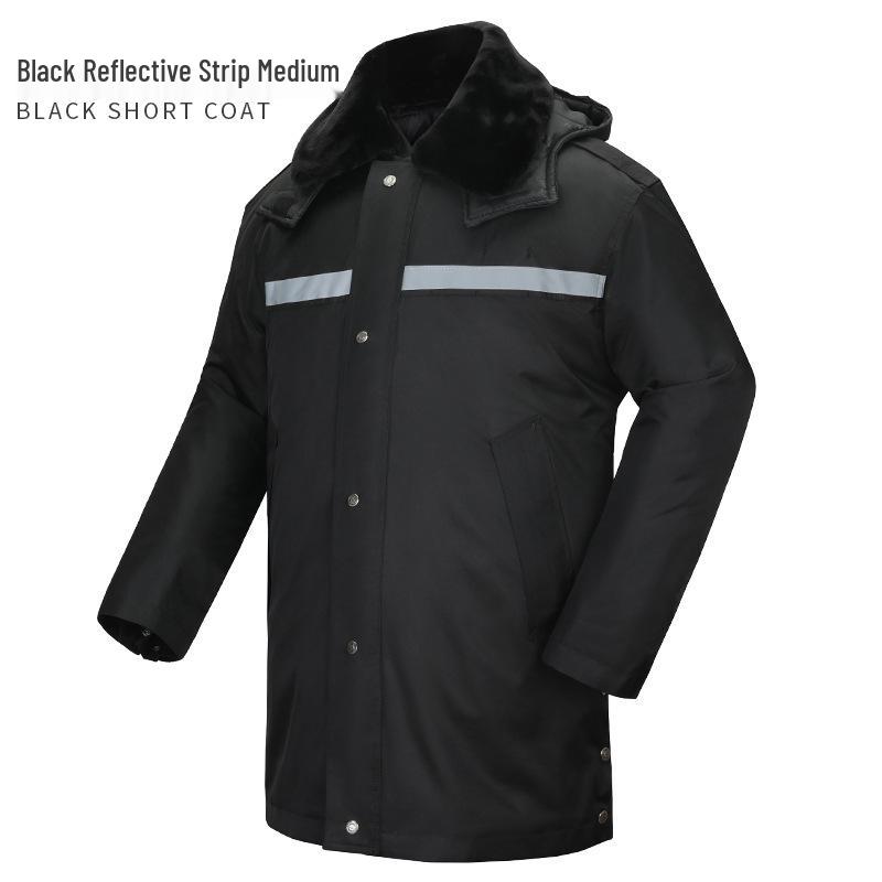 Men's Winter Fleece-Lined Thick Long Cotton Overcoat - Warm, Multi-functional, Cold-Resistant Jacket