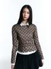 KIRSH Cheek Check Slim Fit T-Shirt [Brown]