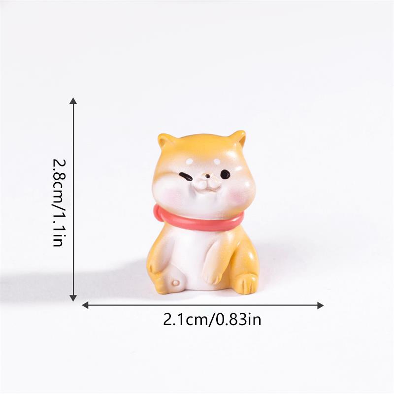 3Pcs Cute Miniature Puppy Micro Landscape Ornaments Desktop Car Decoration Diy Dollhouse Accessories Kids Toys Photography Props