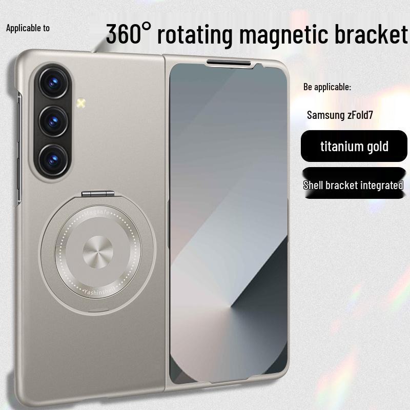 Samsung Z Fold7 Case: Foldable Screen 360° Rotating Magnetic Stand, Flip Cover, Anti-Fall Protection