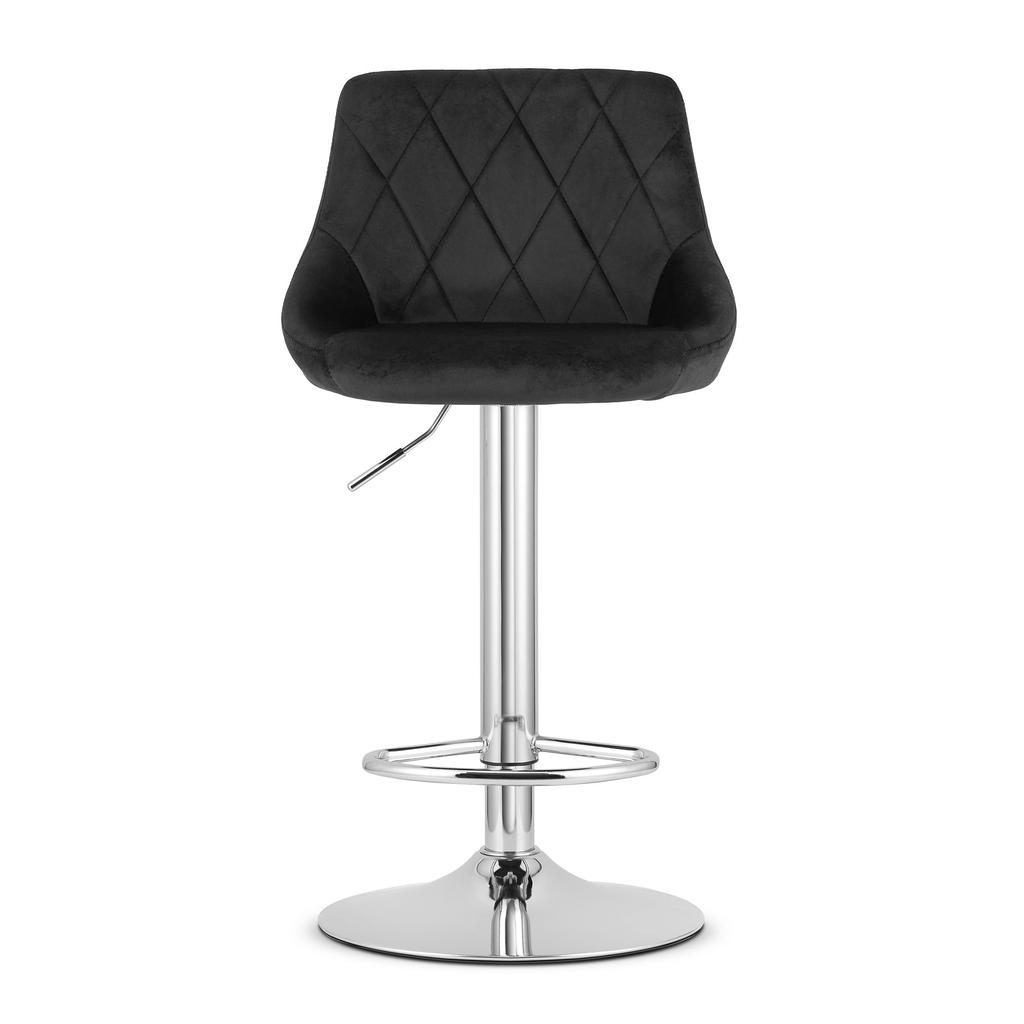 KAST Stool - Black Velvet / Chrome Base X 2