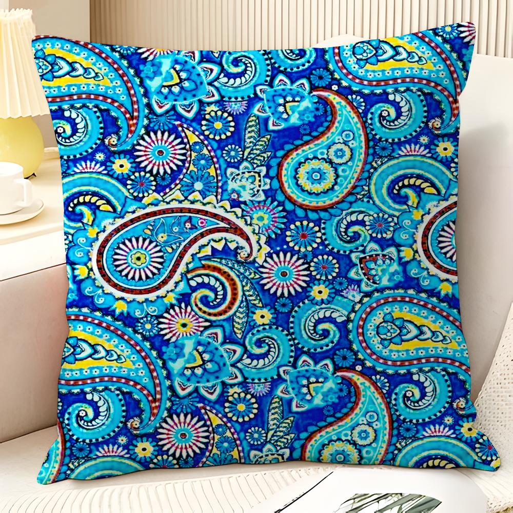 Boho Style Pillow Case Natural Linen Organic Fabric DoubleSided Printing Sofa Home Decor Gift Pillow Case