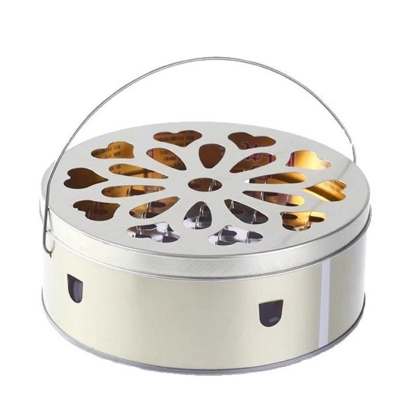 

Бытовая портативная коробка для отпугивания комаров с крышкой, кованая подставка для сандалового дерева, огнеупорная и отпугивающая комаров пластина Mosquito repellent box