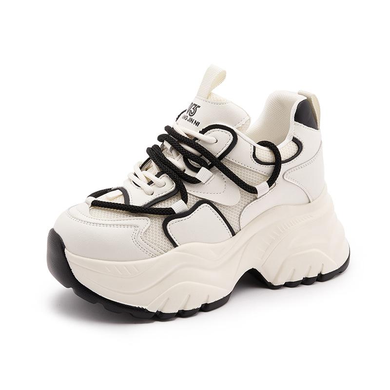 Inner Height Increase Dad Shoes Women's 2025 Spring New Versatile Sports and Leisure Shoes Special Small Size Small Platform Women's Shoes