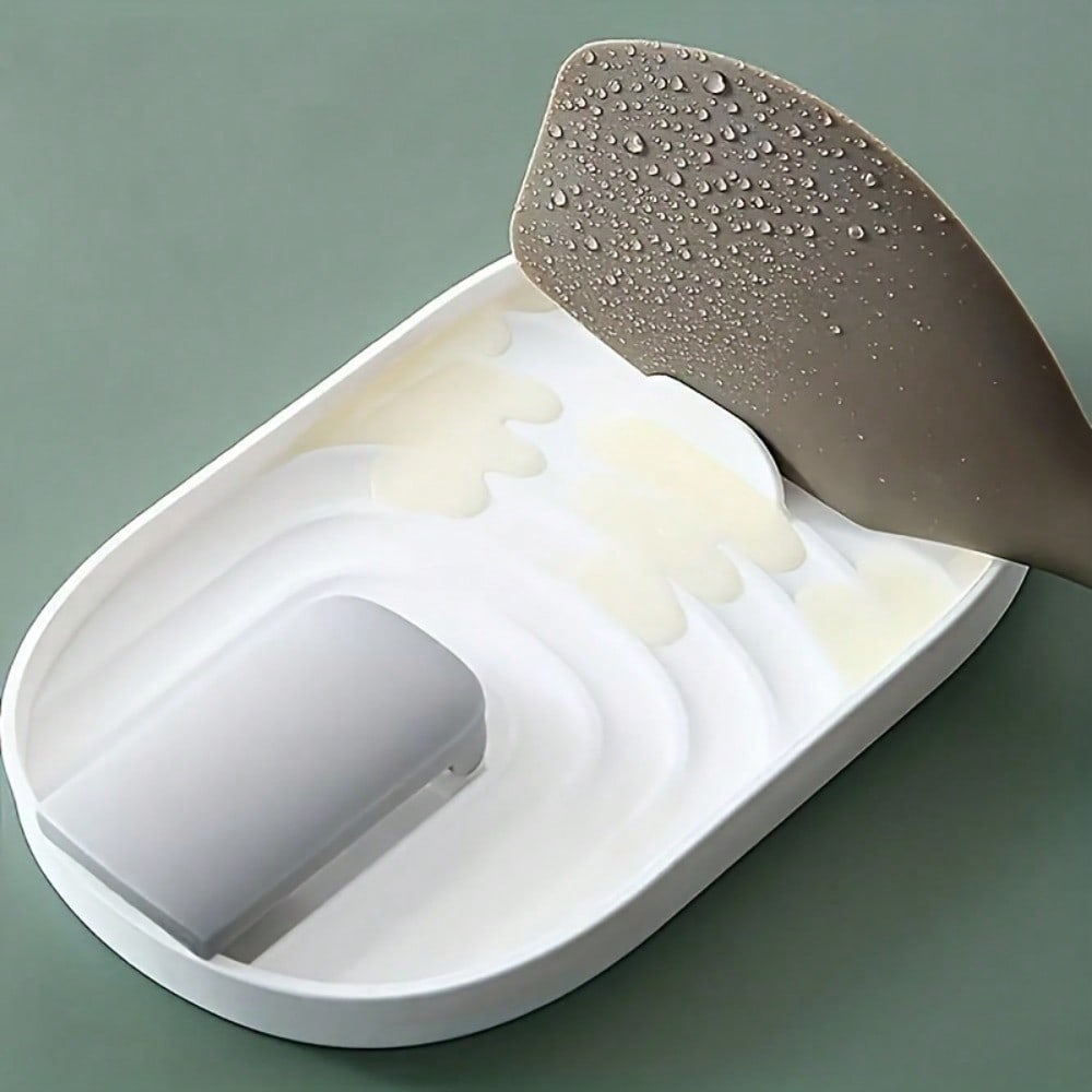 1 pezzo Spatola/Porta cucchiaio Pieghevole in Plastica, Porta Coperchio Pentola, Scaffale Porta Stoviglie, Organizer da Cucina, Accessori da Cucina, Utensili da Cucina